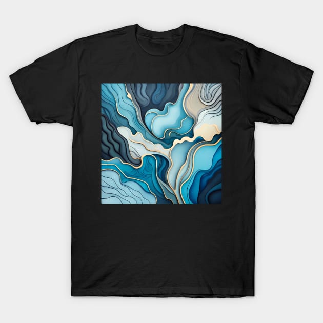 Abstract fluid art T-Shirt by IOANNISSKEVAS